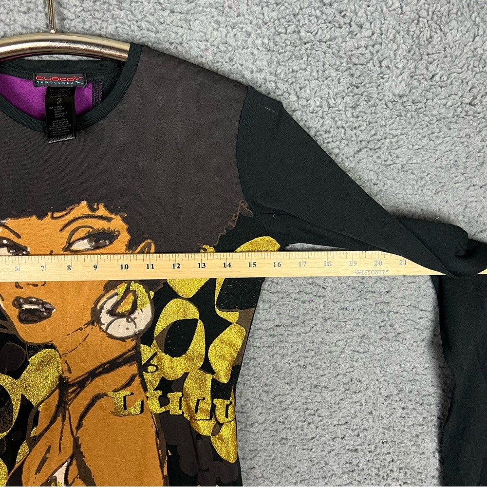 VTG 90s Custo Barcelona “Lulu” L/S Small Shirt/Top Y2K RARE Afro Queen Urban EUC - Picture 7 of 13